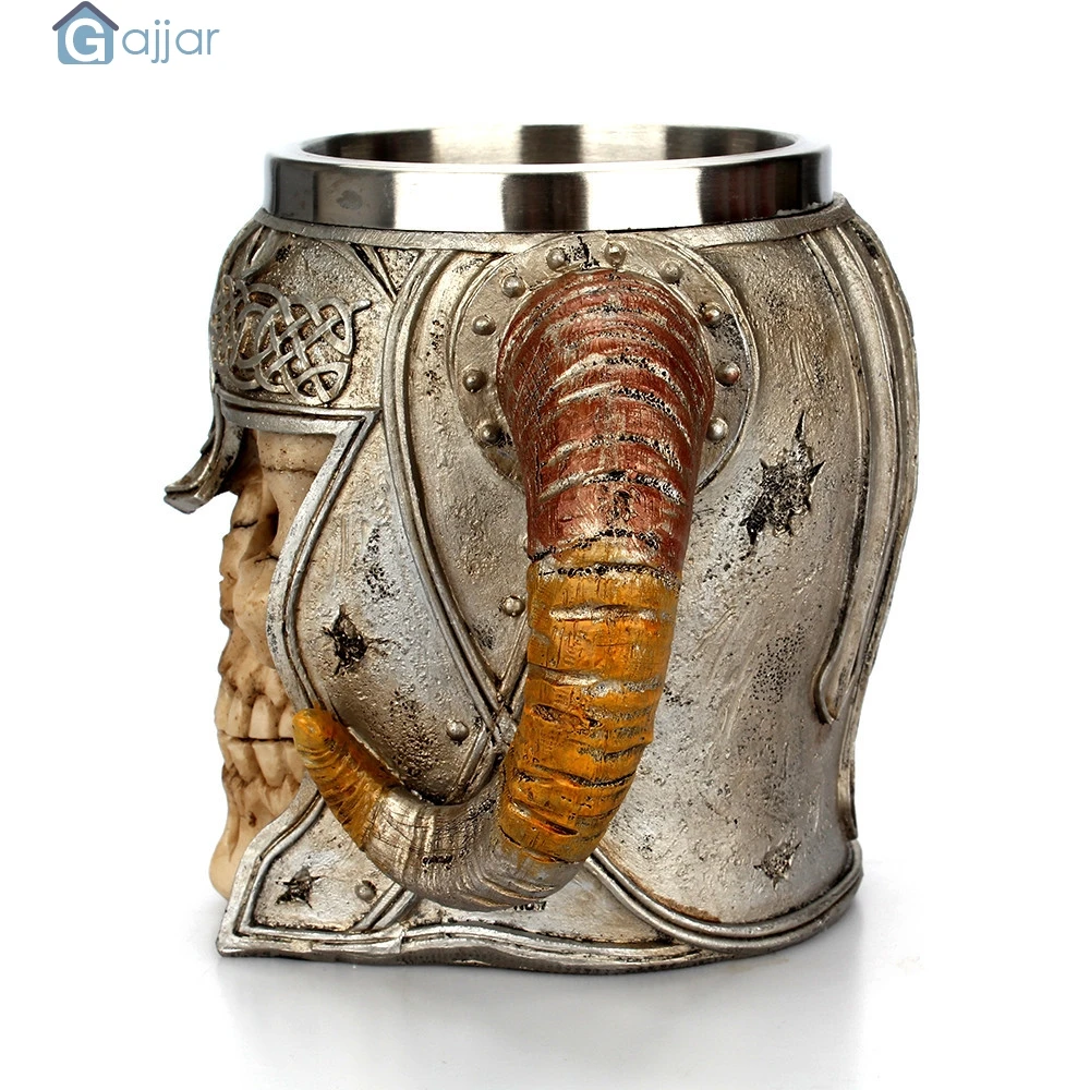 Домашние чашки для воды 3D кофейная кружка яркий воин Танкард викинга череп с двойными стенками чашка Хеллоуин креативные чашки DropshipingAug1