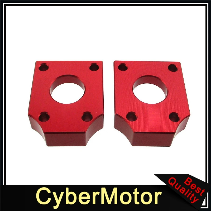 CNC Aluminum 15mm Chain Axle Tensioner Adjuster Blocks For Pit Dirt Bike Motorcycle Motocross Motard