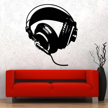 

Wall Vinyl Music Headphones Head Phones Cool Guaranteed Quality Decal
