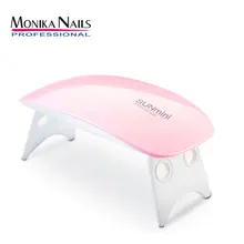 Monika uñas SUNmini 6W secador de uñas LED Cable USB portátil lámpara de curado UV para en Gel esmalte de uñas para manicura/Gel para pedicura máquina