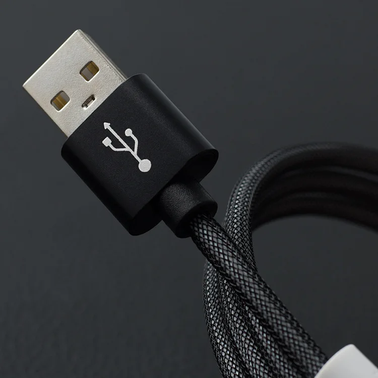 المصغّر USB كابل 1 m 2 m 3 m سريع شحن النايلون USB مزامنة بيانات الهاتف المحمول الروبوت محول كابل الشاحن ل سامسونج كابل