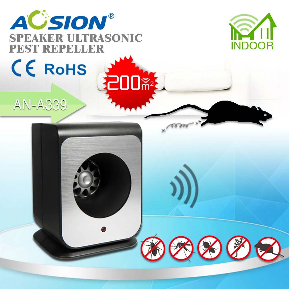 2X Aosion AN A339 indoor home and warehouse Ultrasonic mouse repeller