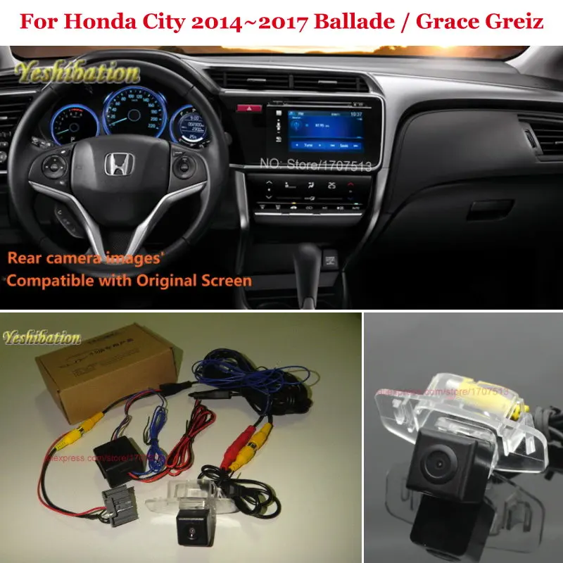 Car Rear View Back Up Reverse font b Camera b font Sets For Honda City 2014