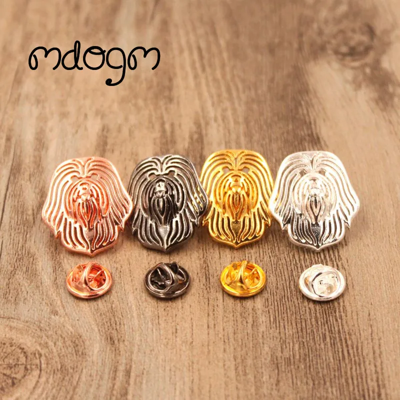 

Mdogm 2019 Cute Lowchen Dog Animal Brooches And Pins Suit Metal Small Father Collar Badges Funny Gift For Male Men B116