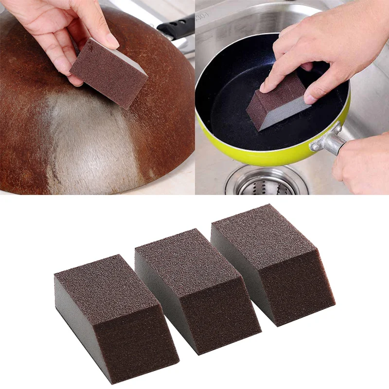 Urijk 1 Emery Sponge Magic Sponge Brush Bowl Wash Pot Home Kitchen