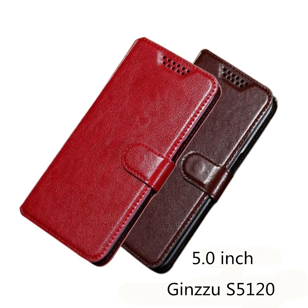 For Ginzzu S5120 Case PU Leather Retro Flip Cover Shell Magnetic Fashion Wallet Cases Protective | Мобильные телефоны и