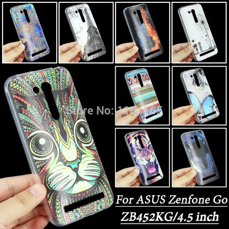 Чехол из ТПУ для ASUS Zenfone Go (4 5) ZB452KG ZB450KL с мультяшным цветом 8 узоров цветной рисунок