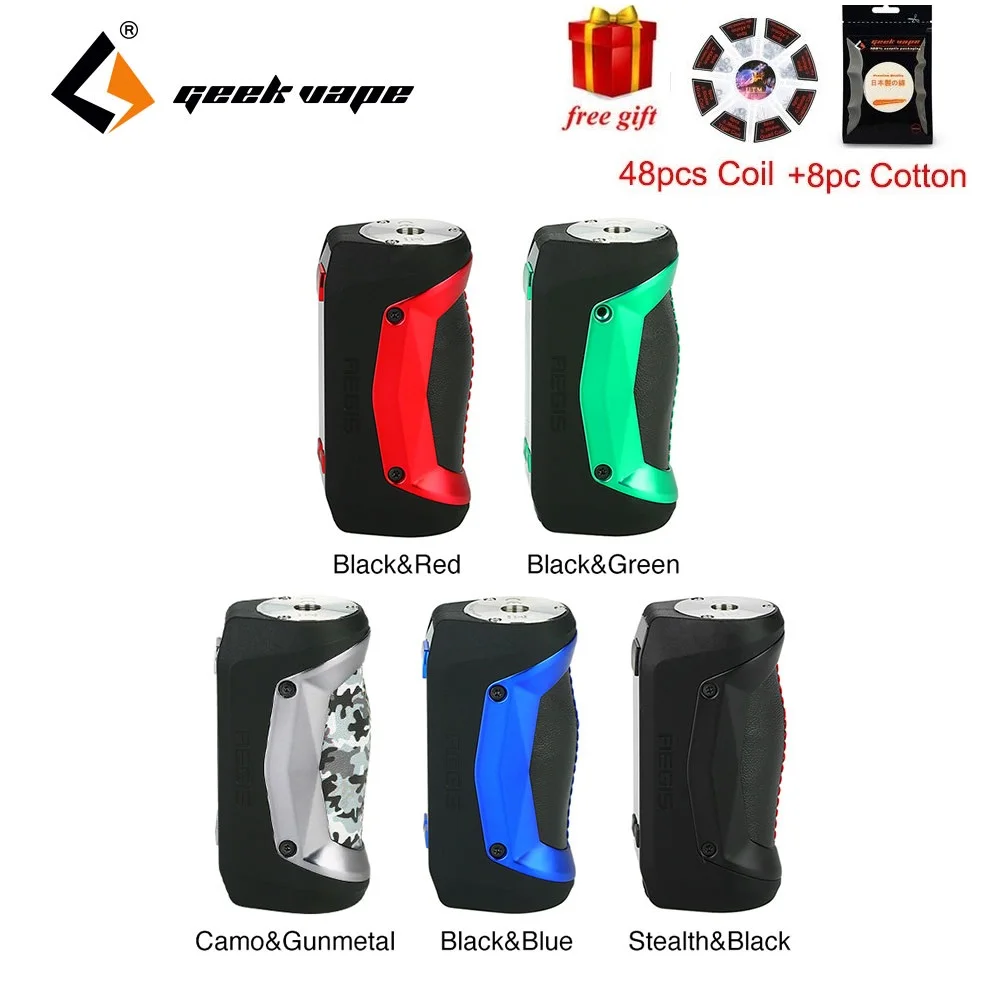 

Free Gift! Original Geekvape Aegis Mini 80W TC MOD 2200mAh with AS Chipset Maximum 80W Output TPX6 & IP7 Vs Aegis Legend
