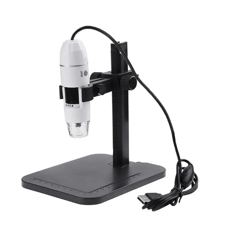 1000X 8LED Лупа камера цифровой электронный микроскоп мини Ручной USB микроскоп Эндоскоп зум Камера лупа Стенд - Цвет: White 1000X