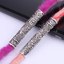 10 шт. подарки модные аксессуары ожерелье манжеты дредлок оплетка бусины для изготовления браслетов сплав салон кулон украшение борода трубки