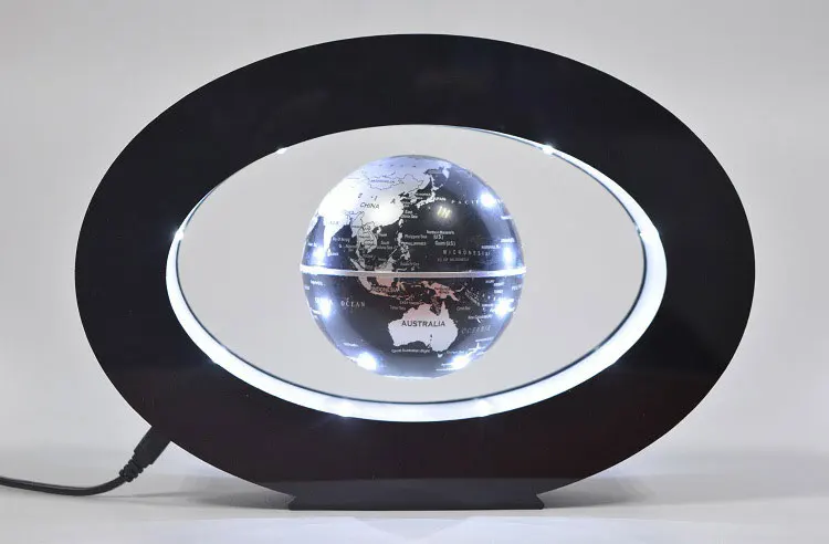 Г. новое оригинальное украшение магнитной левитации Плавающий глобус Карта мира со светодиодной подсветкой с Электромагнит и датчик поля
