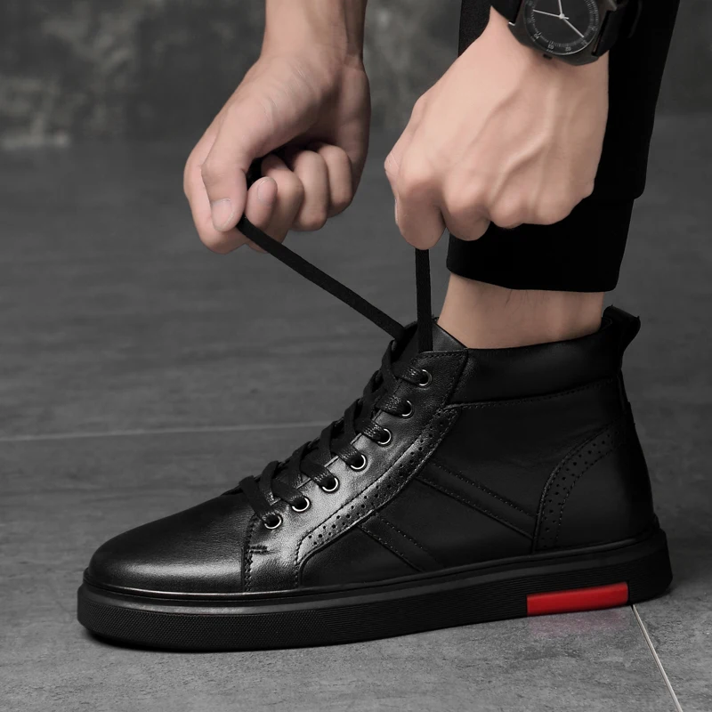 

Men Fashion Boots Winter Genuine Leather Big Size Men Shoes Handmade Casual Ankle Boots for Men