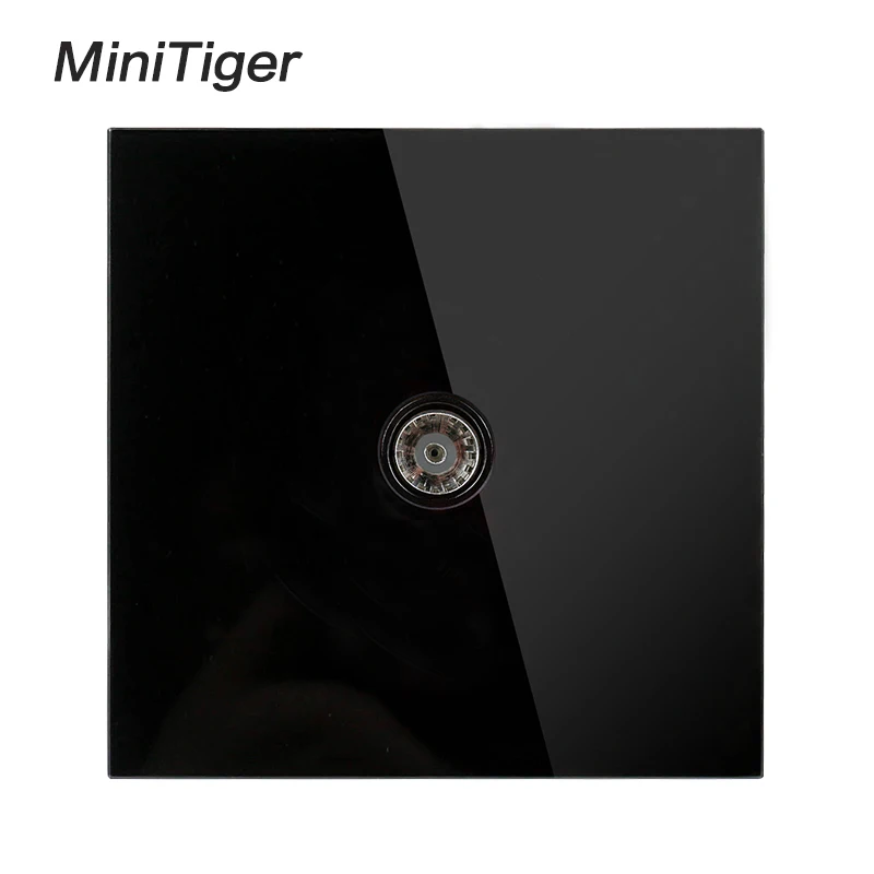 Белая Роскошная настенная розетка Minitiger с прозрачной стеклянной панелью для