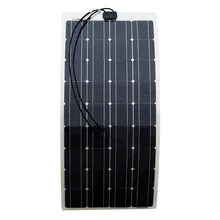 ECO-WORTHY 2PCS 100w semi flexible solar panels 200watt portable mono solar modules with 15A Solar Charger Controller
