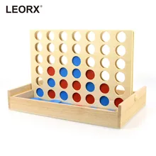 Four in A Row Wooden Bingo Game Toy Line Up 4 Classic Family Board Fun Educational Toy for Kids Children Boys Girls Gifts