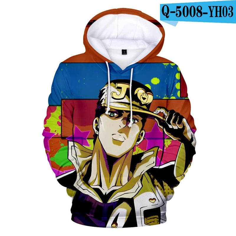 

Jojo Hoodie Oversized Sweatshirts Hooded Kpop Winter Hoody Men Long Sleeves Cartoon Hoodies 3D Printed Hoodie Boys Hoodie Hoody