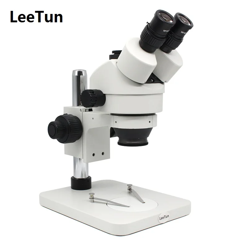 LeeTun 7X 45X Trinocular Zoom Stereo Microscope with Simul focal Head