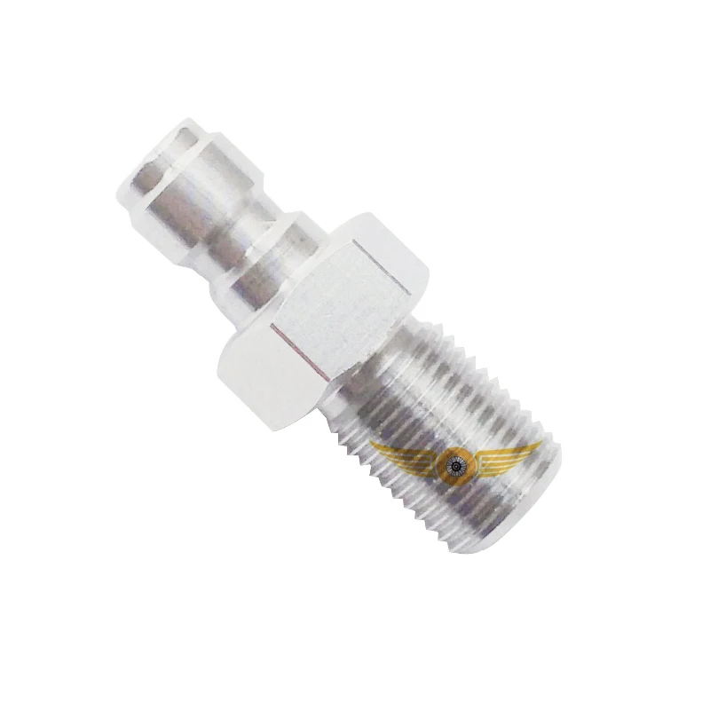 

Stainless Steel Male Plug PCP Paintball Air Fill Nipple 1/8BSPP Male Thread Diving Air QD Plug 1LOT=2PCS
