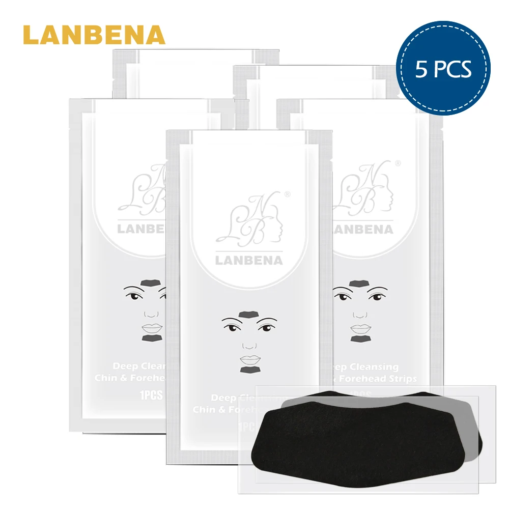 

LANBENA Blackhead Remover Chin Mask Black Mask Charcoal Peel Off Mask Face Mask Acne Treatment Oil Control Skin Care 5PCS