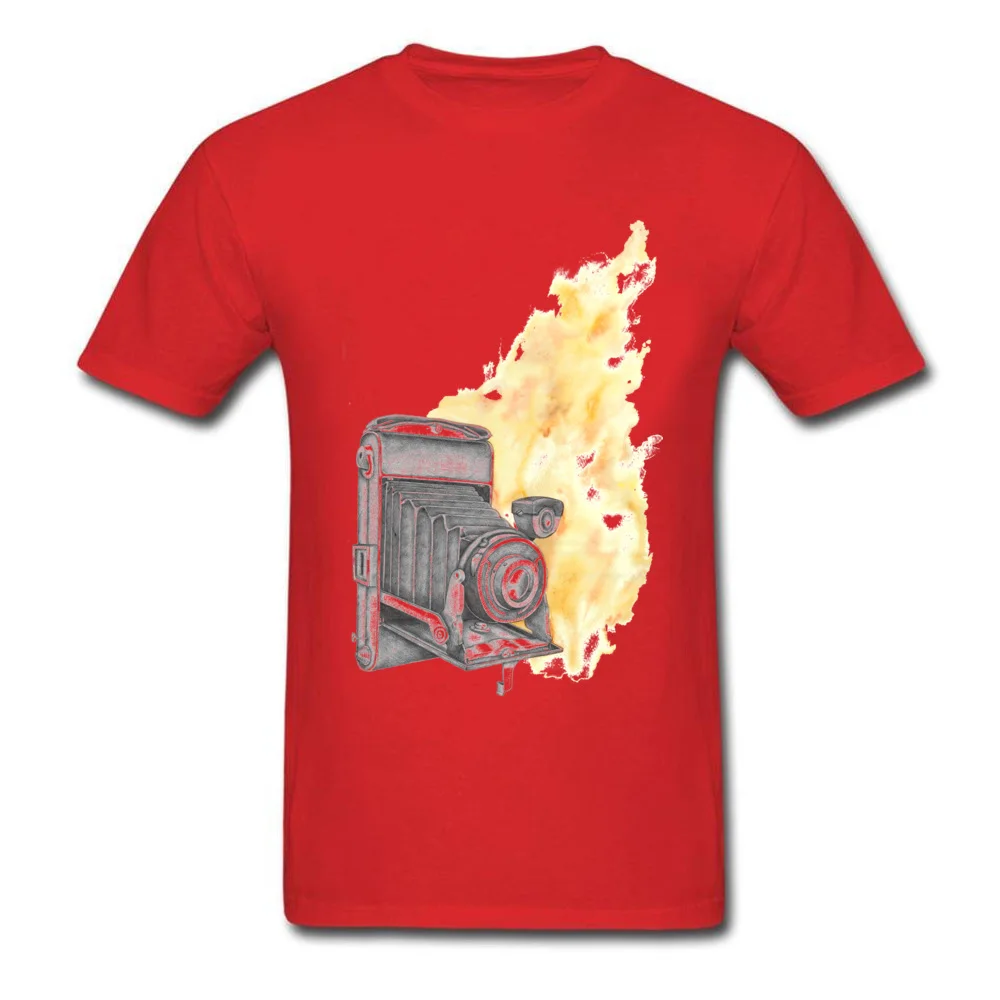 Retro Camera All Cotton Top T-shirts for Boys Short Sleeve Cool Tops Shirt New Coming Labor Day Round Neck Sweatshirts Casual Retro Camera red