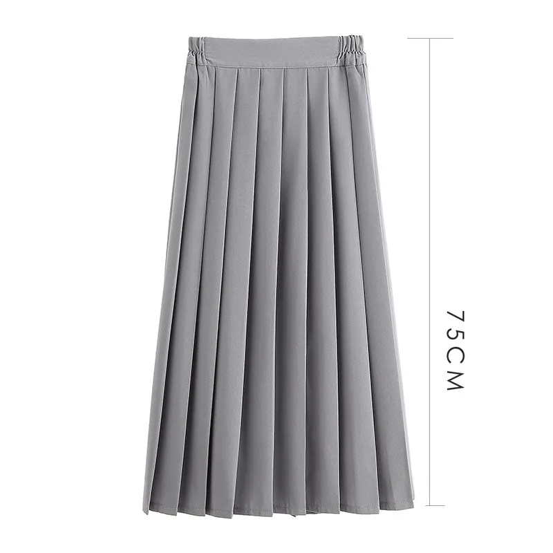 75 см для женщин JK форма для старшей школы юбка студенческие девушки Harajuku Япония консервативный стиль плюс размер плиссированная Высокая талия плиссированная юбка