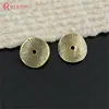 (20543)50PCS 15x14MM Gold Color Zinc Alloy Round Curved Brushed Disks Spacer Beads Diy Jewelry Findings Accessories Wholesale ► Photo 3/4