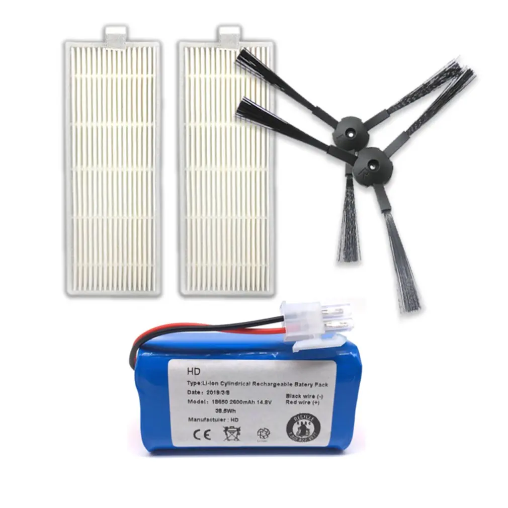 

Rechargeable ILIFE Battery + Brush Filter 14.8V 2800mAh Robotic Vacuum Cleaner Accessories for Chuwi Ilife A4 A4s A6