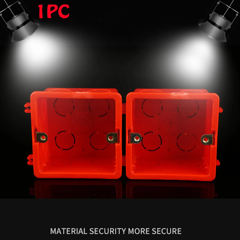 

1PC High Quality PVC Plastic Flame Retardant Waring Back Box Wall Mounting Box Standard Light Touch Switch Cassette Junction Box