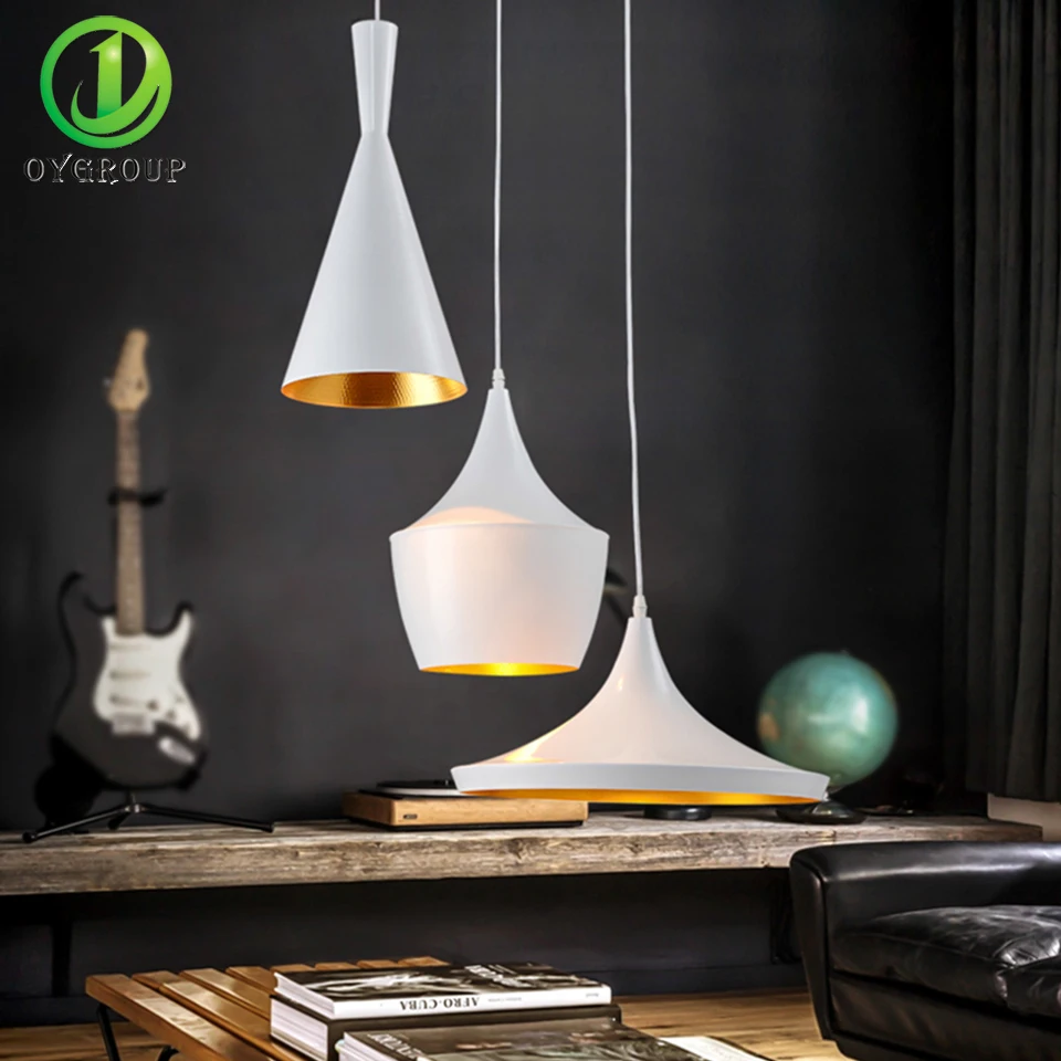 

Black White Pendant Lights Hanging Vintage Pendant Lamps Light For Restaurant Lamp Bar Hotel Living Room Home Decor E26/E27