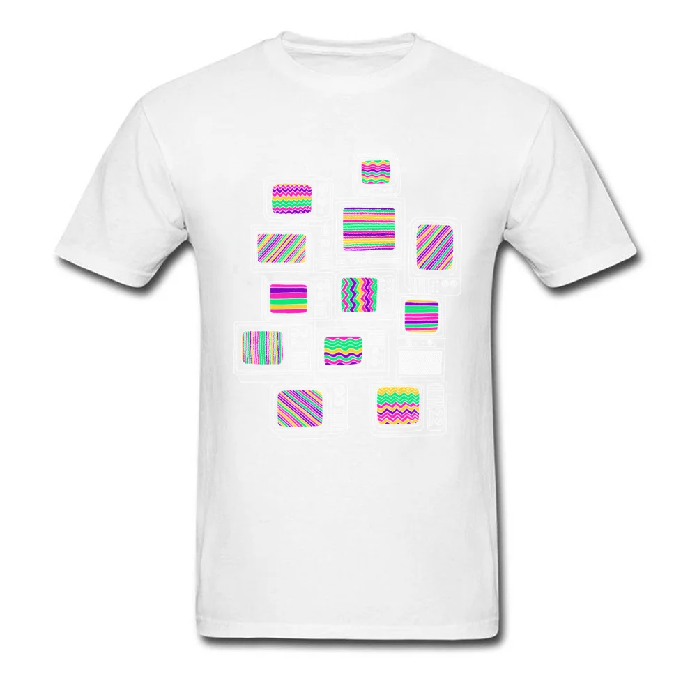 Cool Short Sleeve Tops & Tees Summer Fall O-Neck Pure Cotton Men T Shirt Interference Cool Tee-Shirts Family Top Quality Interference white