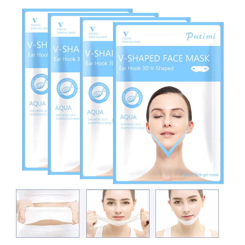 Firming V Face Mask Double V Face Hanging Ear Face Paste Hydrogel Mask Lifting Firming Thin Masseter Band Double Chin Mask Firming V Face Mask Double V Face Hanging Ear Face Paste Hydrogel Mask Lifting Firming Thin Masseter Band Double Chin Mask