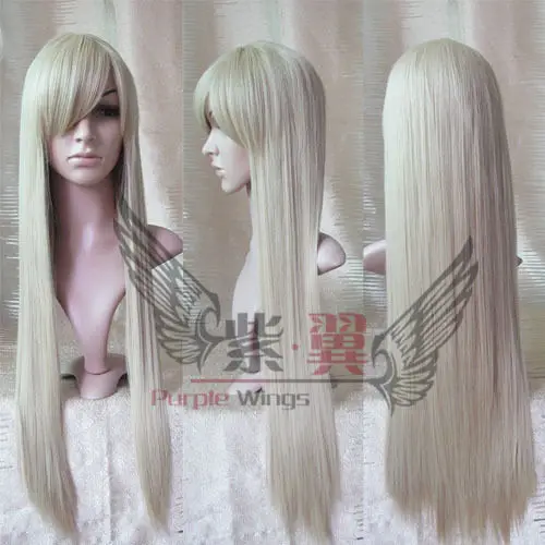 

1M New Long Platinum-Blonde Cosplay Party Straight Wig