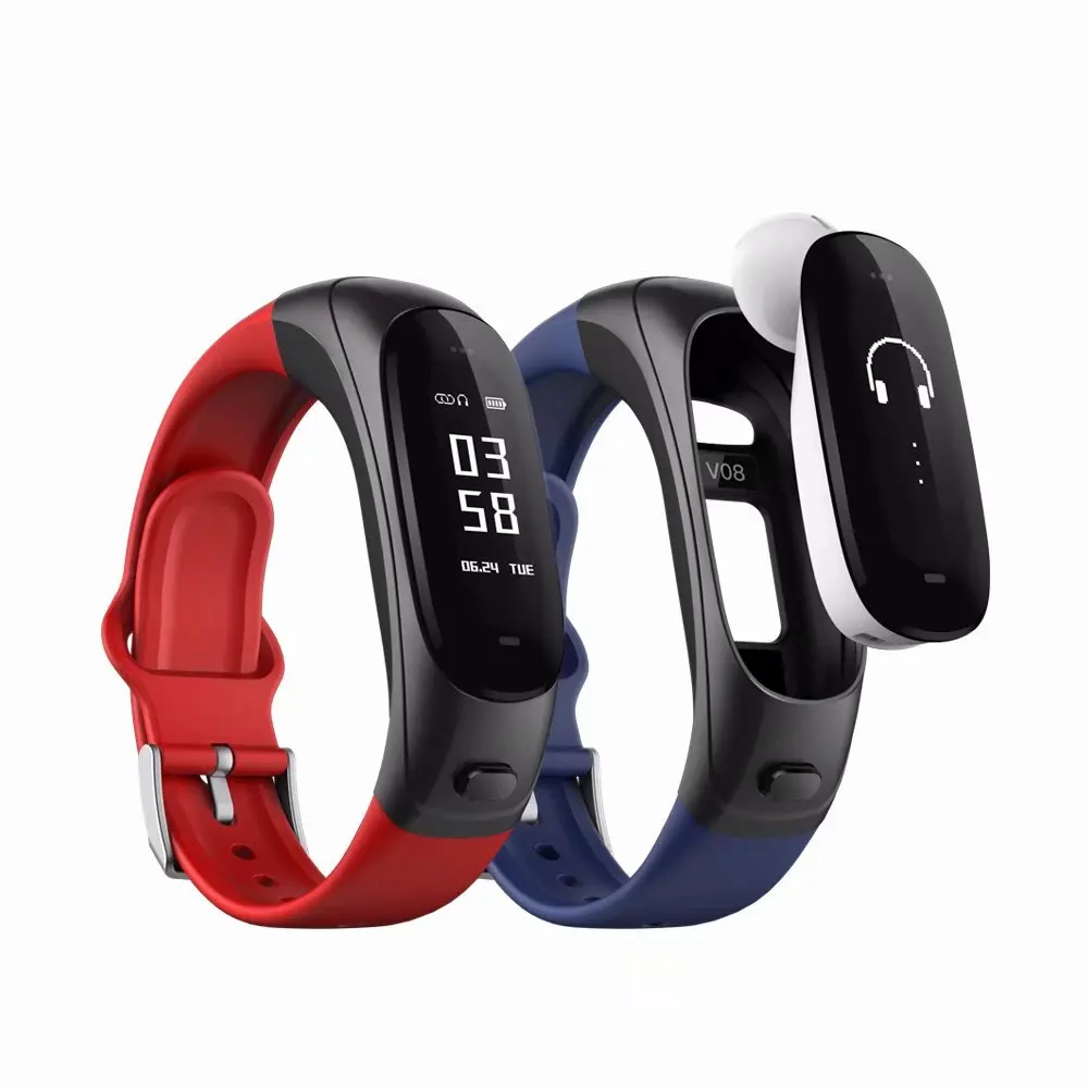

New NRF52832 Men Women Heartbeat Blood Pressure Smart Bracelet Watch with Bluetooth Earphone Stopwatch Siri Drive Sport Armband