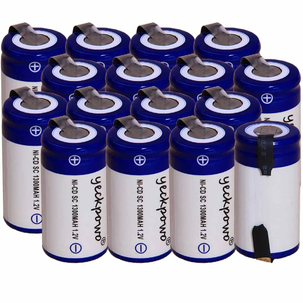 

Lowest price 16 piece SC battery 1.2v batteries rechargeable 1300mAh nicd battery for power tools akkumulator