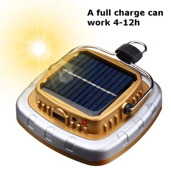 

LED Camping Lantern Solar USB Rechargeable Tent Lamp Emergency Light for Outdoor Hiking Garden DAG-ship