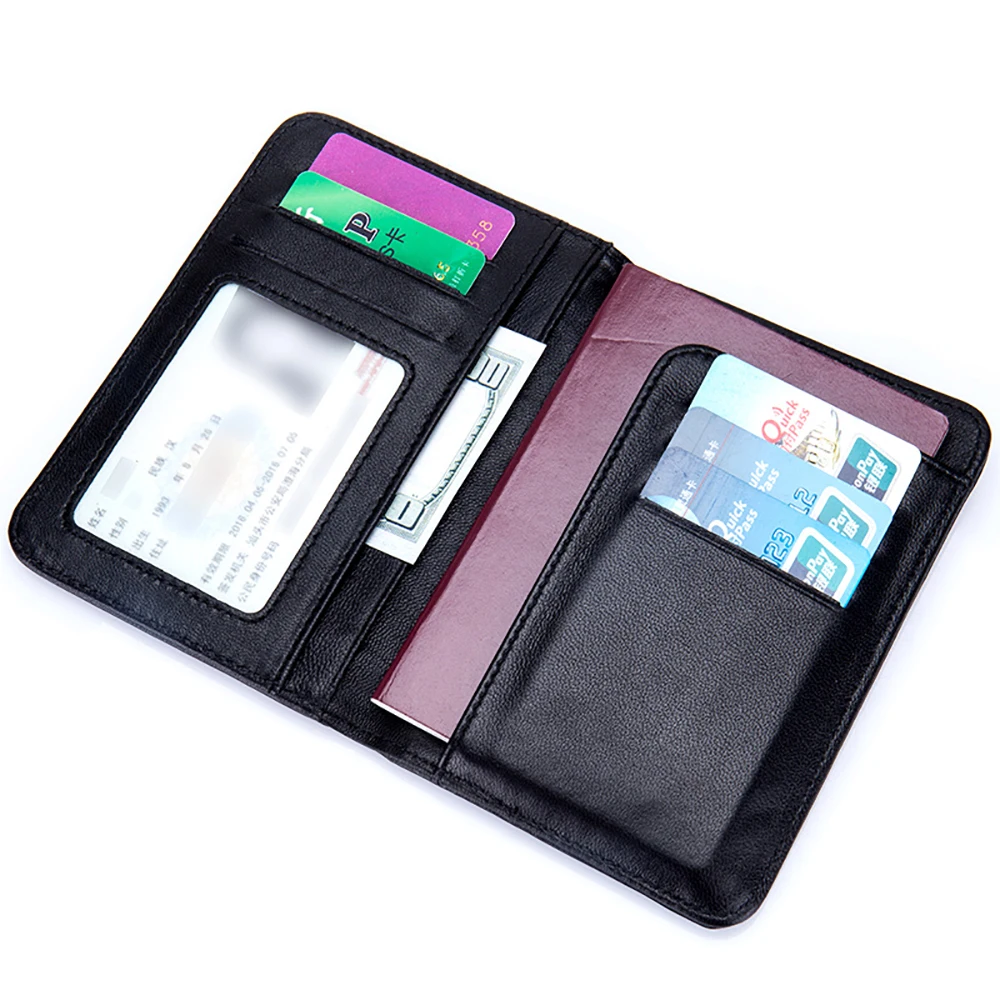 Чехол-бумажник для паспорта и путешествий, мужской чехол из овечьей кожи, Обложка для паспорта, сумка, ручная работа, женский бизнес-держатель для карт, высокое качество