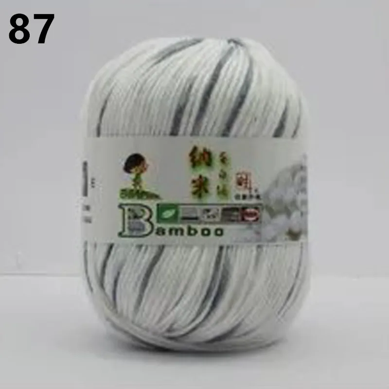 6ply акриловый Yarnsilk белок хлопок мягкое качество детский двор для ручного вязавязаный крючком ручной вязки DIY пряжа 50 г - Цвет: 87