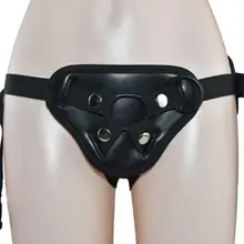 Female Dildo Panties Strap On Pants Strap-On Penis Wearable Belt Adjustable Leather Sex Panties For Lesbian Adult Product Black