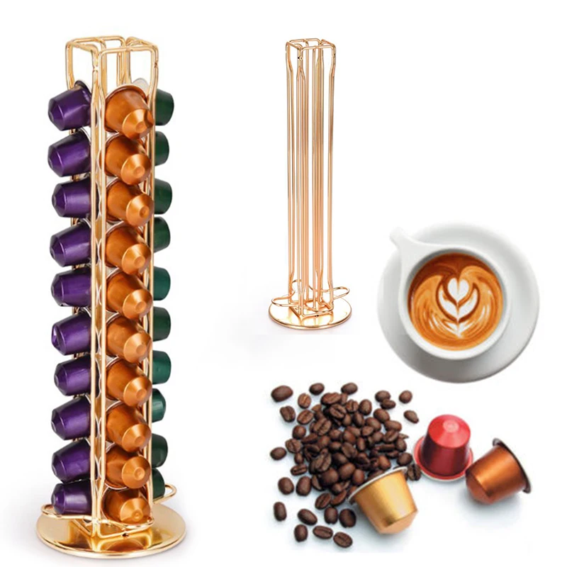 Практичная кофейная капсула, дозирующая башня, подставка для soporte capsulas nespresso, держатель для хранения, подходит для 40 капсул Nespresso