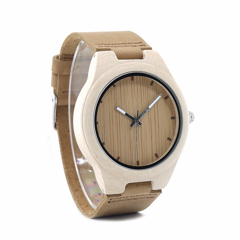 BOBO BIRD WF10 New Maple Wood Watch Pine Wooden Top Brand Luxury Quartz Watches for Men With Gift Box relojes mujer OEM