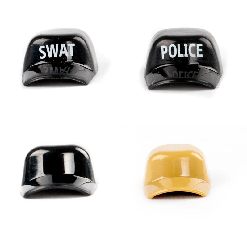 

Mini Building Blocks Military Police Caps City Accessories SWAT Hat Soldiers Helmet Figure Bricks Military Army DIY Toys C036