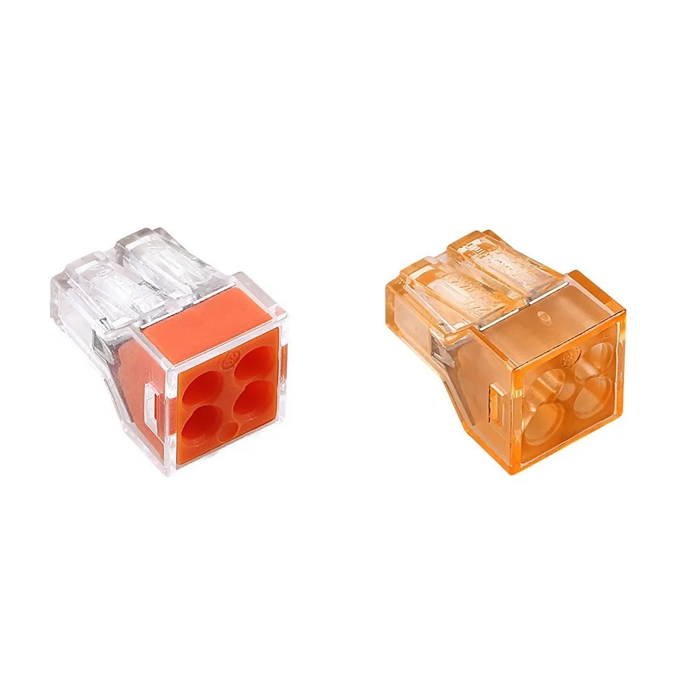 

10PCS PCT-104 773-104 4PIN Push-in wire connector for junction box 4 pin conductor wago terminal block set Transparent