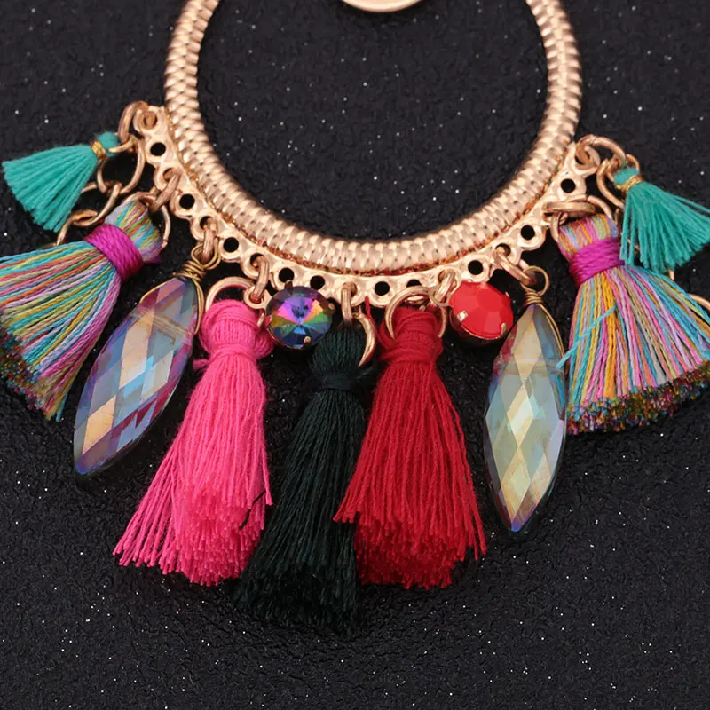 Oorbellen tassel bohemian drop earrings for women (15)