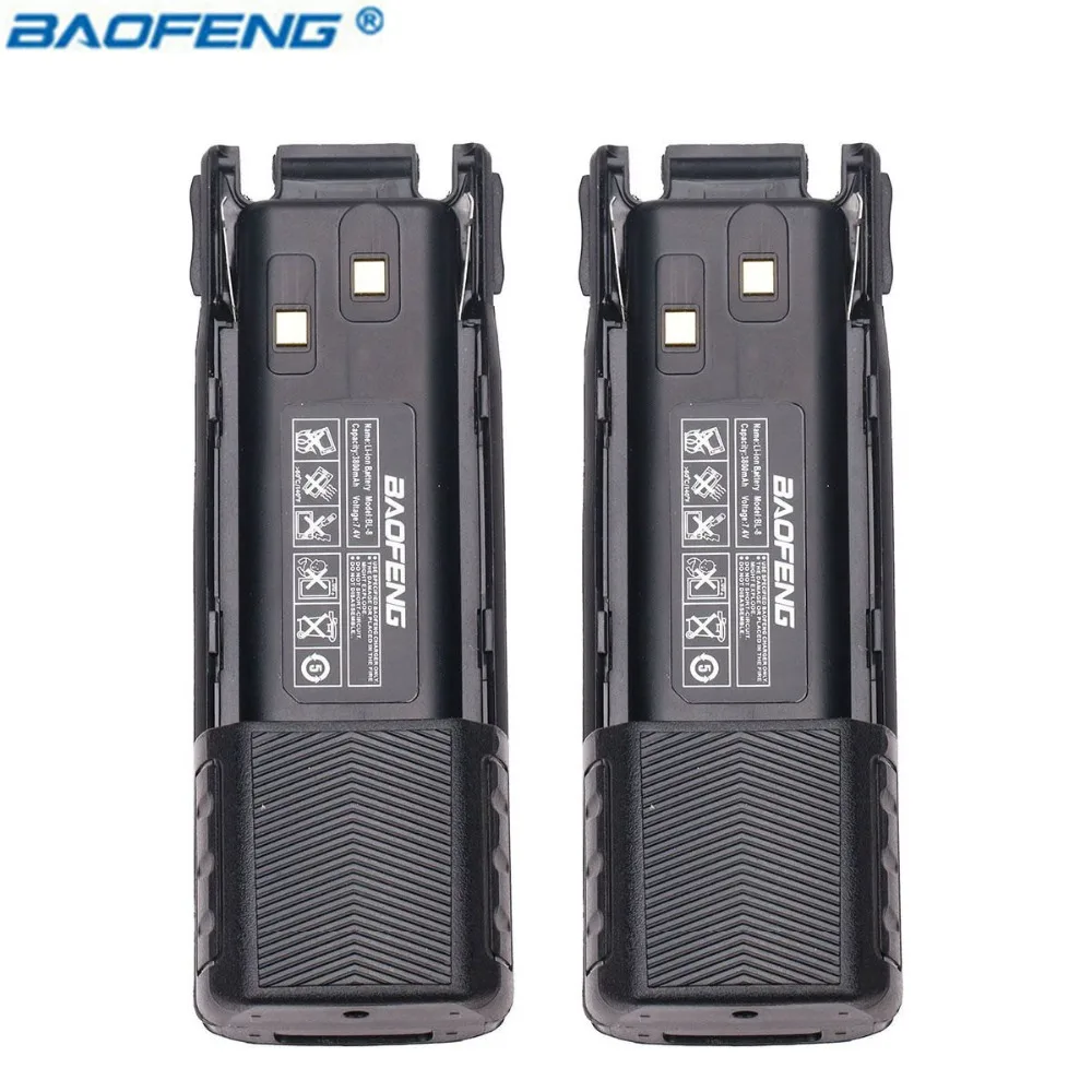 

2Pcs BAOFENG UV-82 BL-8 7.4V 3800mAh Li-ion Battery with DC Connector For Baofeng Walkie Talkie BF-UV82 UV-82HP UV 82 Plus Radio