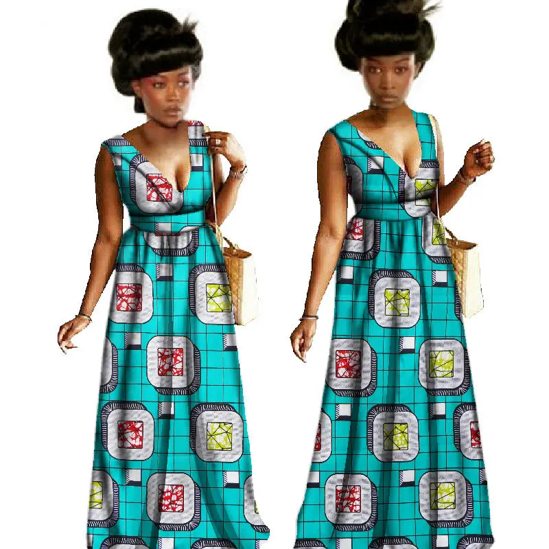 Bazin-African-Wax-Print-Sexy-V-neck-Dresses-Plus-Size-6xl-Africa-Clothing-for-Women-Vestidos(5)