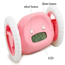 

Runaway Running On Wheels Digital LCD Alarm Clock Chase Alarm HOT-Moving Runaway Running Digital LCD Alarm