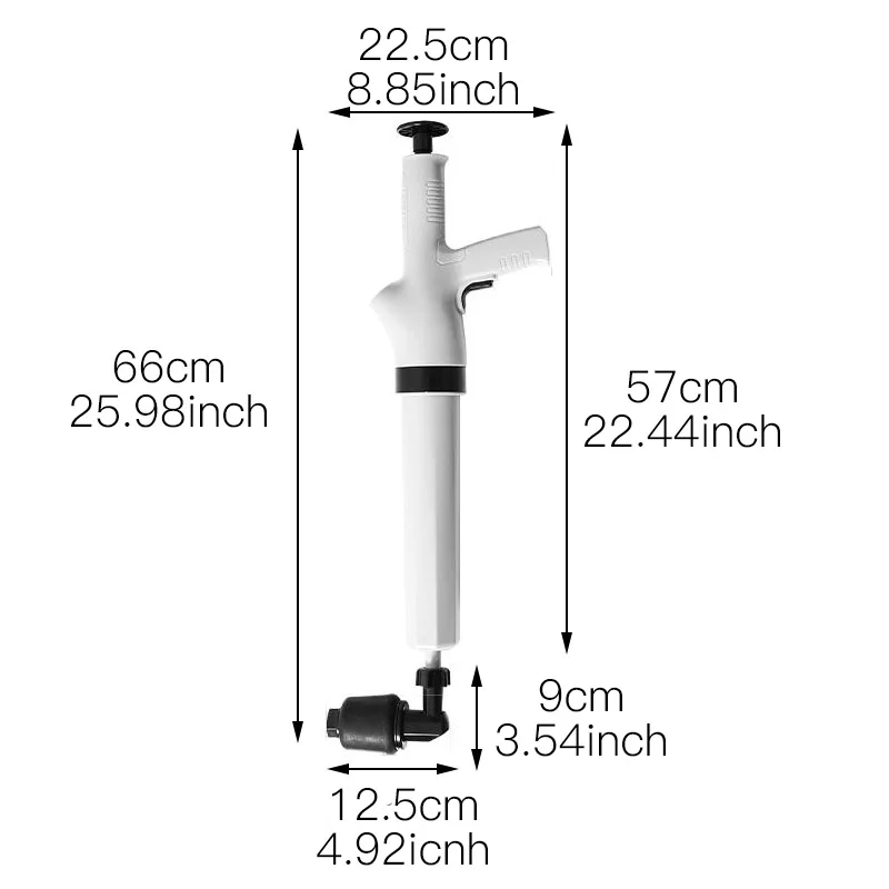 Воздушная мощность дренажный бластер пистолет высокое давление мощность ful руководство для ванной комнаты Туалет Плунжер для раковины открывалка ванны очиститель насос инструмент