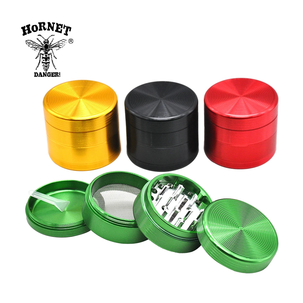 

Screw Design Aluminum Alloy Herb Grinder Dia.40/50/56/63mm 4 Layers Herbal Spice Crusher Hand Crank Tobacco Hand Muller