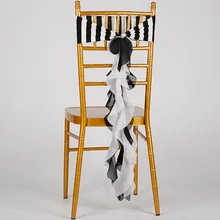 Chiavari шифон стул пояса/свадебные лента на стул/узел свадебные стул 20 шт