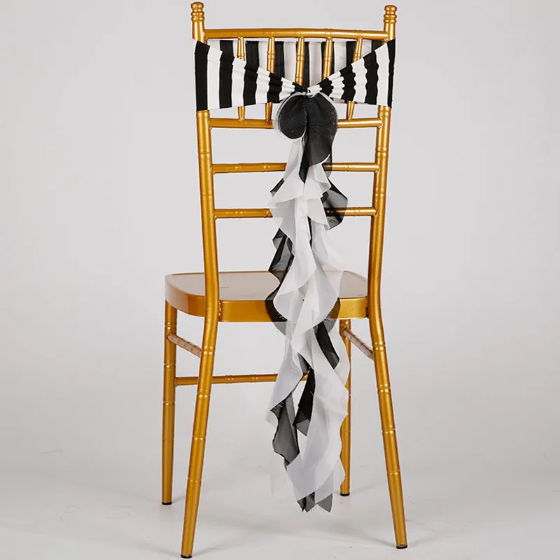

chiavari chiffon chair sashes/wedding chair ribbon/knot wedding chair 20 pcs